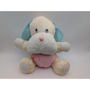 Nylon Puppy Dog Plush‎ 13 Inch I Love You Stuffed Animal Toy Vintage